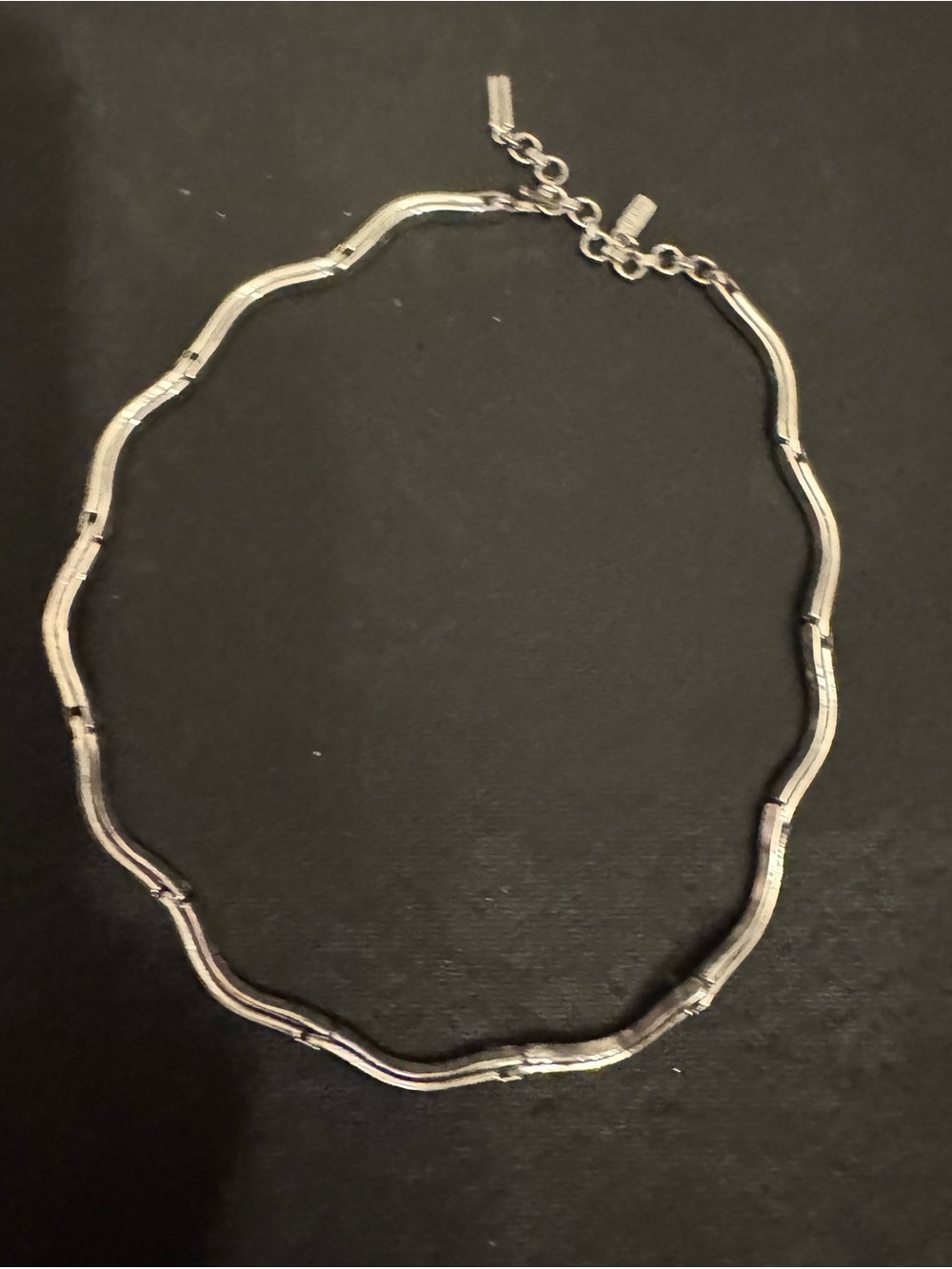 Monet Silver-Tone Wavy Link Necklace